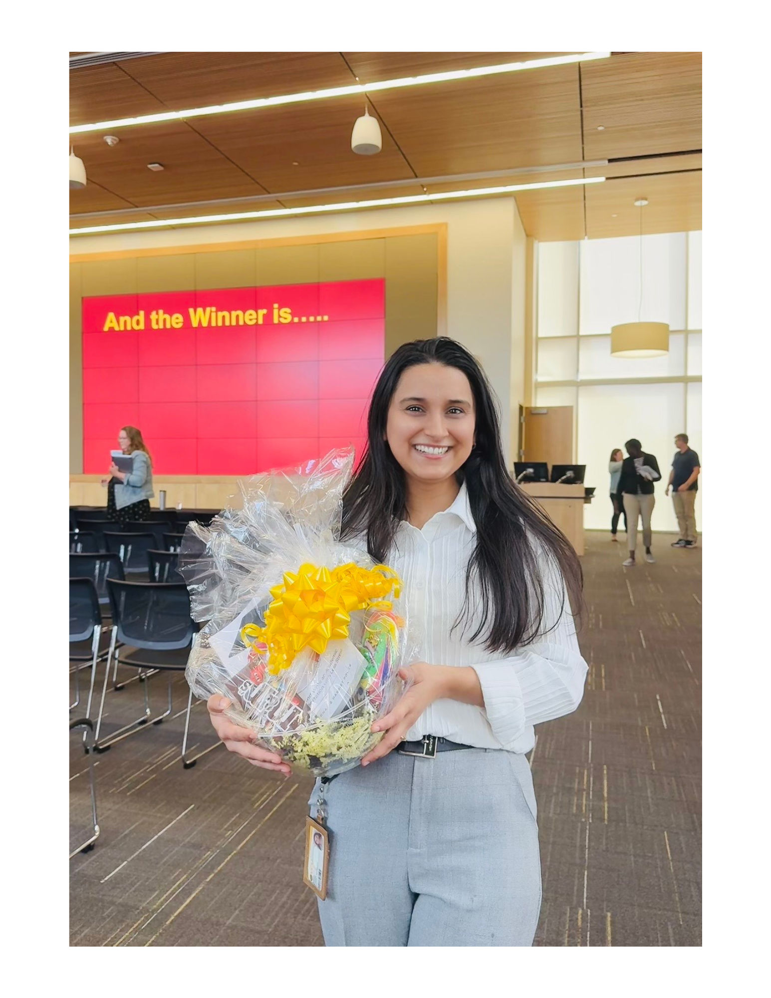 A photo of Sagan Poudel, the winner of 3MT competition